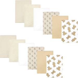 image:imageHudson Baby Unisex Baby Cotton Poly Flannel Burp Cloths Bundle Teddy Bears One SizeTeddy Bears
