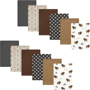 image:imageHudson Baby Unisex Baby Cotton Poly Flannel Burp Cloths Bundle Teddy Bears One SizeWild Buffalo