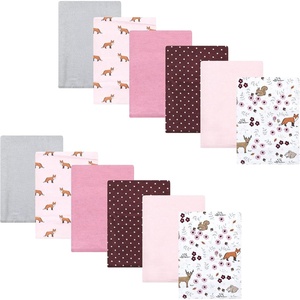 image:imageHudson Baby Unisex Baby Cotton Poly Flannel Burp Cloths Bundle Teddy Bears One SizeWoodland Floral