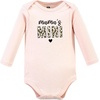 image:imageHudson Baby babygirls Cotton Longsleeve Bodysuits 5packLeopard Hearts