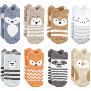 image:imageHudson Baby Baby 8pack Cotton Rich Newborn and Terry SocksMulticolor Boy Woodland
