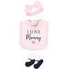 image:imageHudson Baby Unisex Baby Cotton Layette SetGirl Mommy Pink Navy