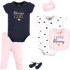 image:imageHudson Baby Unisex Baby Cotton Layette SetGirl Mommy Pink Navy
