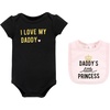 image:imageHudson Baby Unisex Cotton Sleep and Play Bodysuit and Bandana Bib SetDaddys Little Princess