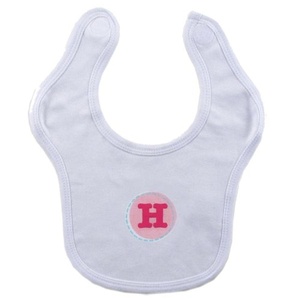 image:imageHudson Baby Personalized Initial Bib H Girl PinkRed