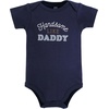 image:imageHudson Baby Infant Boy Cotton Bodysuits Beige Navy Suspender 1218 Months