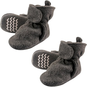 image:imageHudson Baby Cozy Warm Toddler Slipper Booties with Non Skid Bottom  Casual SlippersCharcoal Fleece