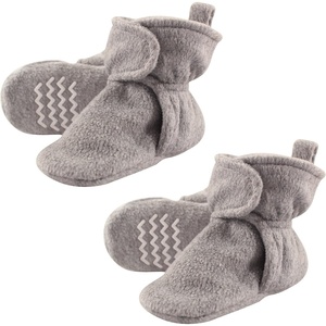 image:imageHudson Baby Cozy Warm Toddler Slipper Booties with Non Skid Bottom  Casual SlippersHeather Gray Fleece