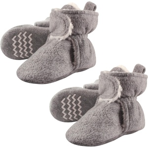 image:imageHudson Baby Cozy Warm Toddler Slipper Booties with Non Skid Bottom  Casual SlippersHeather Gray Sherpa