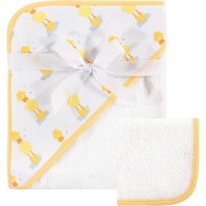 image:imageHudson Baby Unisex Baby Cotton Hooded Towel and Washcloth Forest Animals One SizeDuck