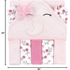 image:imageHudson Baby Unisex Baby Hooded Towel and Five Washcloths Gray Pink Elephant One SizeFloral Pretty Elephant