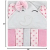 image:imageHudson Baby Unisex Baby Hooded Towel and Five Washcloths Gray Pink Elephant One SizePink Dots Pretty Elephant
