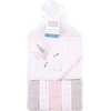 image:imageHudson Baby Unisex Baby Hooded Towel and Five Washcloths Gray Pink Elephant One SizePink Unicorn