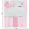 image:imageHudson Baby Unisex Baby Hooded Towel and Five Washcloths Gray Pink Elephant One SizeWhite Dots Pretty Elephant