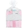 image:imageHudson Baby Unisex Baby Hooded Towel and Five Washcloths Gray Pink Elephant One SizeWhite Dots Pretty Elephant