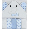 image:imageHudson Baby Unisex Baby Hooded Towel and Five Washcloths Gray Pink Elephant One SizeBlue Dots Gray Elephant
