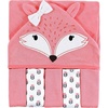 image:imageHudson Baby Unisex Baby Hooded Towel and Five Washcloths Gray Pink Elephant One SizeGirl Fox