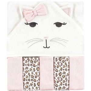 image:imageHudson Baby Unisex Baby Hooded Towel and Five Washcloths Gray Pink Elephant One SizeKitty