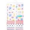 image:imageHudson Baby Unisex Baby Cotton Polyester Flannel Receiving Blankets 4Pack Wispy Wild Flower Bunny One SizeFlowers and Strawberries