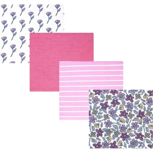 image:imageHudson Baby Unisex Baby Cotton Polyester Flannel Receiving Blankets 4Pack Wispy Wild Flower Bunny One SizeBegonia Pink Floral