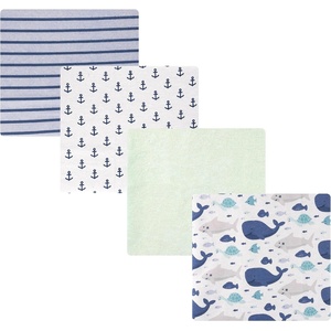 image:imageHudson Baby Unisex Baby Cotton Polyester Flannel Receiving Blankets 4Pack Wispy Wild Flower Bunny One SizeSea Friends