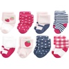image:imageHudson Baby Baby 8pack Cotton Rich Newborn and Terry SocksPink Strawberry