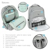 image:imageHudson Baby Unisex Baby Premium Diaper Bag Backpack and Changing Pad Red One SizeGray