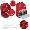 image:imageHudson Baby Unisex Baby Premium Diaper Bag Backpack and Changing Pad Red One SizeRed