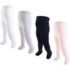 image:imageHudson Baby Girls Cotton Tights 4 PackLight Pink Black