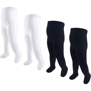 image:imageHudson Baby Girls Cotton Tights 4 PackBlack White
