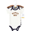 image:imageHudson Baby Cotton Bodysuits 3PackBrown Navy Mamas Boy