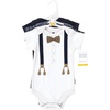 image:imageHudson Baby Cotton Bodysuits 3PackGood Looks Bow Tie
