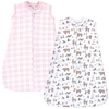 image:imageHudson Baby Unisex Baby Premium Quilted Sleeveless Sleeping Bag and Wearable Blanket Pink Safari 06 MonthsWinter Forest 2pack