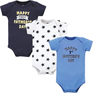 image:imageHudson Baby Cotton Bodysuits 3PackBoy Mothers Fathers Day