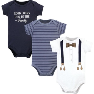 image:imageHudson Baby Cotton Bodysuits 3PackGood Looks Bow Tie
