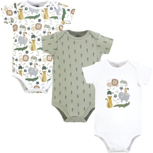 image:imageHudson Baby Cotton Bodysuits 3PackJungle