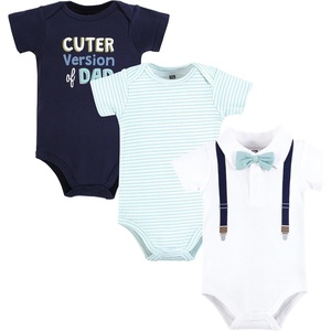 image:imageHudson Baby Cotton Bodysuits 3PackMint Navy Cuter Version