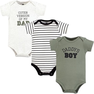 image:imageHudson Baby Cotton Bodysuits 3PackSage Daddys Boy