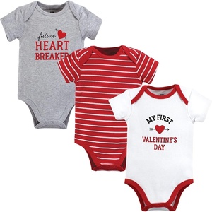 image:imageHudson Baby Cotton Bodysuits 3PackValentine Heartbreaker