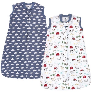 image:imageHudson Baby Unisex Baby Premium Quilted Sleeveless Sleeping Bag and Wearable Blanket Pink Safari 06 MonthsBoy Farm Animals