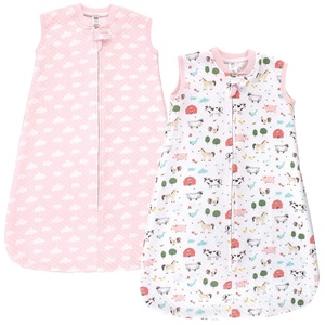 image:imageHudson Baby Unisex Baby Premium Quilted Sleeveless Sleeping Bag and Wearable Blanket Pink Safari 06 MonthsGirl Farm Animals