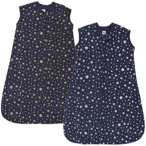 image:imageHudson Baby Unisex Baby Premium Quilted Sleeveless Sleeping Bag and Wearable Blanket Pink Safari 06 MonthsMetallic Stars