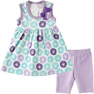 image:imageHudson Baby babygirls Dress and Cropped LeggingsSand Dollar
