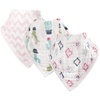 image:imageHudson Baby Unisex Baby Muslin Cotton Bandana Bibs Paper Birds 12Pack One SizePink Aztec