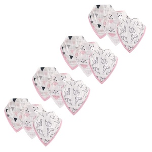 image:imageHudson Baby Unisex Baby Muslin Cotton Bandana Bibs Paper Birds 12Pack One SizePaper Birds 12pack