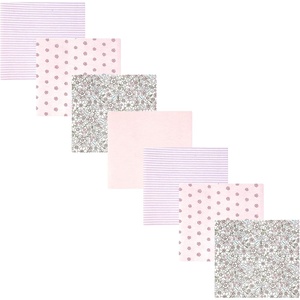image:imageHudson Baby Unisex Baby Cotton Polyester Flannel Receiving Blankets Bundle 7PackOutline Floral Soft Pink