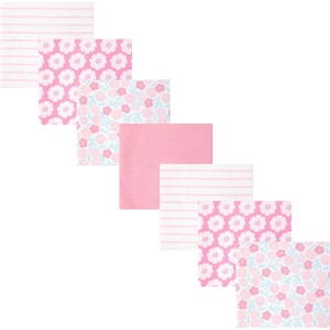 image:imageHudson Baby Unisex Baby Cotton Polyester Flannel Receiving Blankets Bundle 7PackPink Daisies