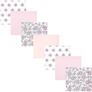 image:imageHudson Baby Unisex Baby Cotton Polyester Flannel Receiving Blankets Bundle 7PackPink Mint Floral