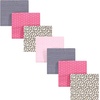 image:imageHudson Baby Unisex Baby Cotton Flannel Receiving Blankets Bundle Rocket Ship One SizeLeopard
