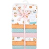image:imageHudson Baby Unisex Baby Cotton Flannel Receiving Blankets Bundle Rocket Ship One SizePumpkin Spice